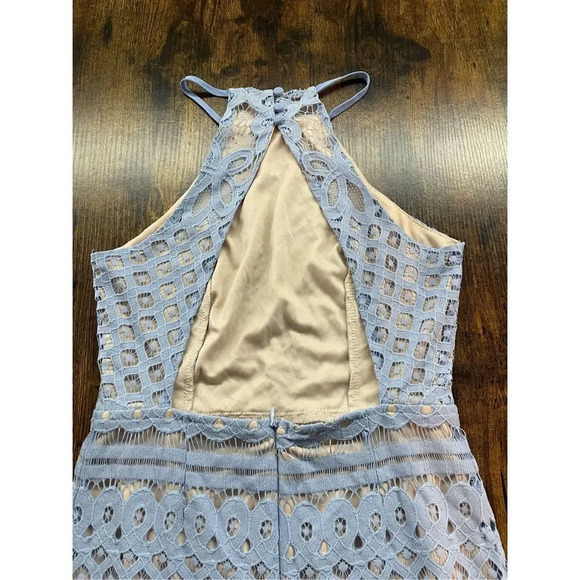 Lulus Steal A Kiss Lace Halter Mini Dress Size S - Picture 14 of 15